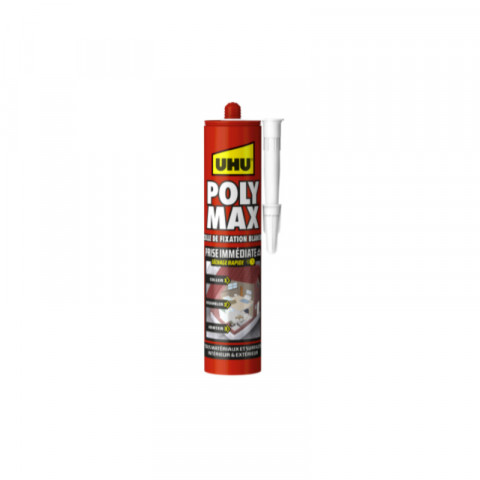 Colle mastic prise immédiate polymax blanc cartouche - 425 g - 33868