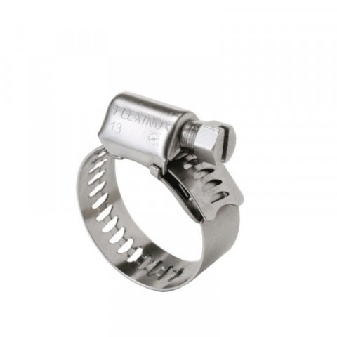 Colliers de serrage inox w4 bande ajourée 13 mm, diamètre de serrage minimum 25/maximum 45 mm, boîte de 10 pièces