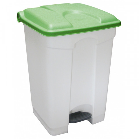 Container 45l blanc couvercle vert