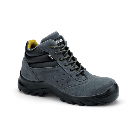 Chaussures de sécurité s24 copa s1p - croûte de cuir velours gris - Pointure au choix