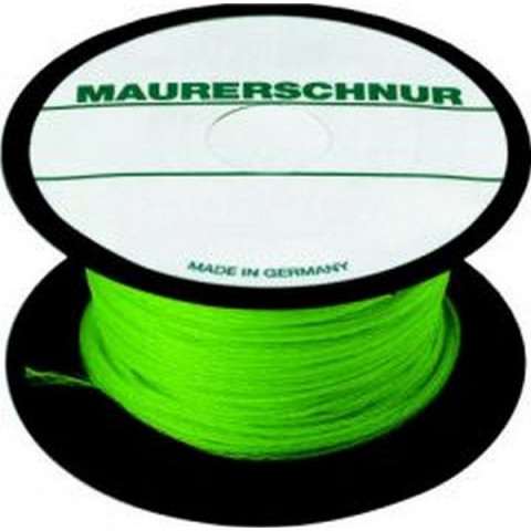Cordeau de maçon, polyester, Couleur : vert, Long. 50 m, Résistance mécanique env. 55 kg, Ø : 1,7 mm