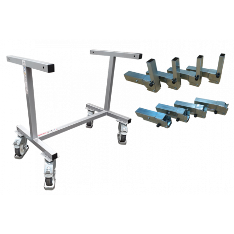 Chariot charges longues à hauteur fixe avec ranchers rabattables 400 kg - 800009588