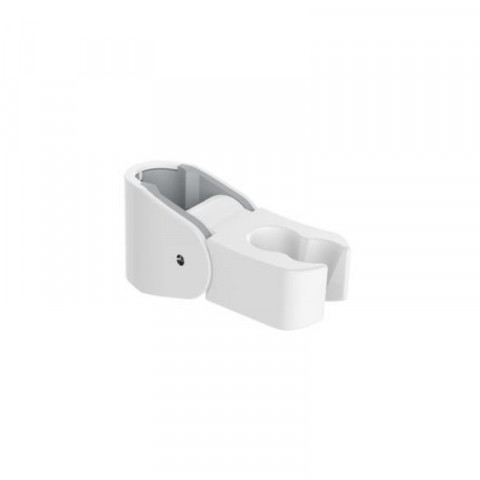 Curseur coulisse ergonomique blanc pour barre de douche diamètre 32 mm PMR