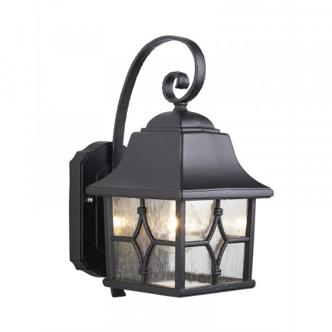 Applique kent, aluminium noir et verre