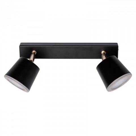 Spot noir techno 2 ampoules 16 cm