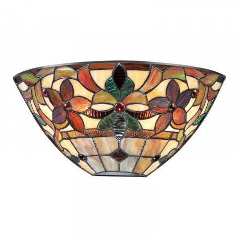 Applique kami, bronze vintage et verre tiffany