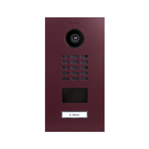 Portier vidéo ip 1 sonnette avec lecteur de badge rfid - doorbird d2101v violet