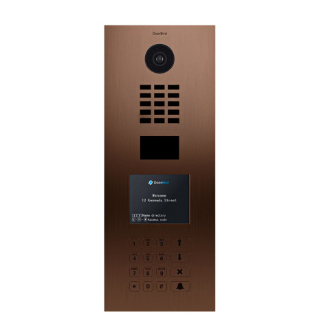 Portier vidéo ip multi-locataires - doorbird d21dkv finition bronze