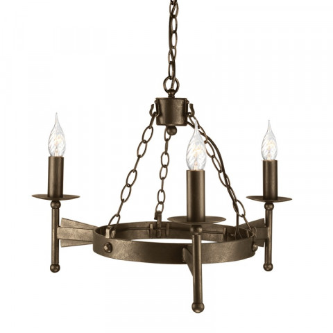 Suspension cromwell, bronze vieilli, 3 ampoules
