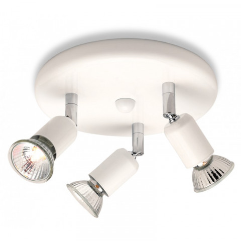 Plafonnier 3 ampoules runner, blanc