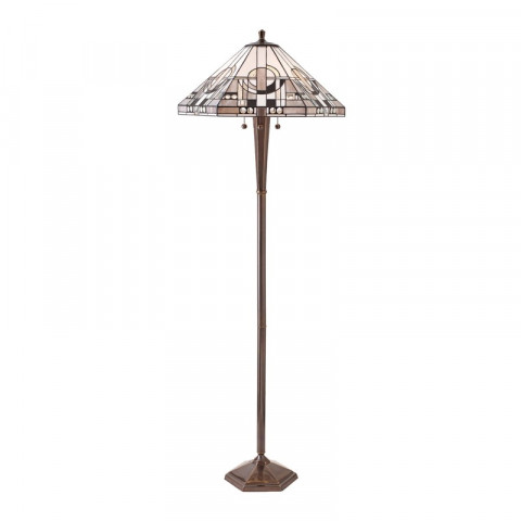 Lampadaire metropolitan, verre et laiton
