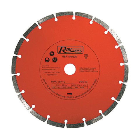 Disque Diamante à segment 230/C Ribimex - DDS230C