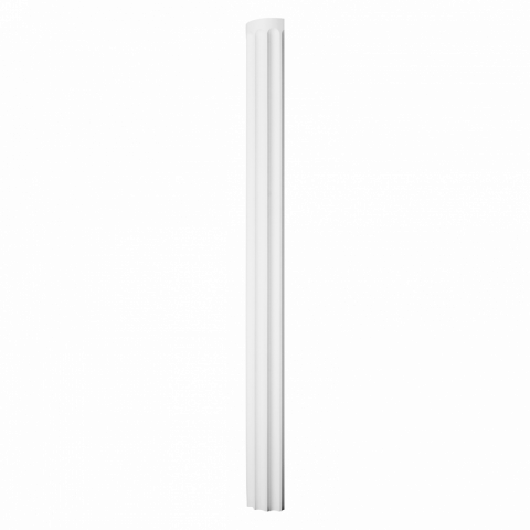 Demi fût de colonne décoré d'encoches verticales k1001