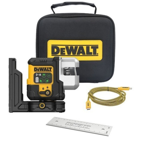 Niveau laser multilignes 3X180° - faisceaux verts - usb-c - DEWALT - DCLE14301GB-XJ