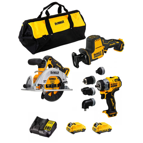 Dewalt kit d12k302 (dcs512 dcs312 dcd703 2 x 3,0 ah dcb107 sac)