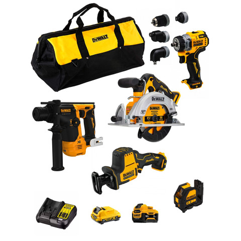 Dewalt kit d12k503 (dcs512 dcs312 dcd703 dch072 dce088 1 x 3,0 ah 1 x 5,0 ah dcb107 sac)