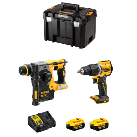 DeWALT Kit DCK226 (dch273 dcd100y 2 x 5,0 ah dcb115 tstak vi)