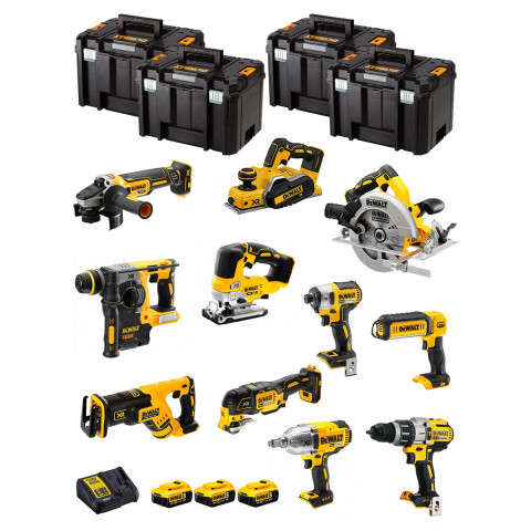 Dewalt kit dwk1103t (dcd996+dch273+dcg405+dcf887+dcf899h+dcs334+dcs570+ dcs355+dcp580+dcs367+dcl050+ 3x5,0ahdcb115+4xtstak vi)