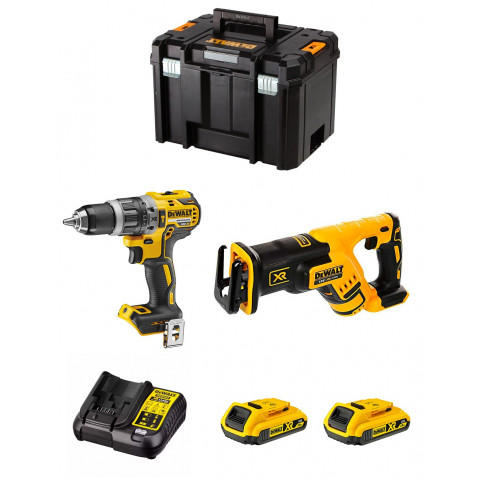 Dewalt kit dwk205 (dcd796 dcs367 2 x 2,0 ah dcb107 tstak vi)