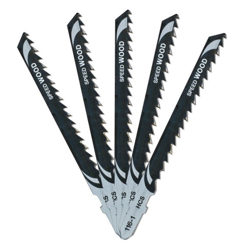 Lame de scie sauteuse bois HCS profondeur de coupe < 60 mm - Longueur 100 mm - Lot de 5 pièce - DEWALT - DT2166-QZ