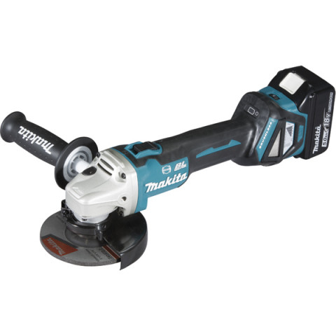 Meuleuse MAKITA Ø125 mm 18V Li-Ion + 2 batteries 5.0 Ah, chargeur, coffret - DGA513RTJ