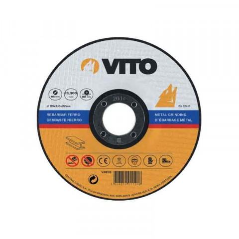 Disque à tronçonner - vito - 180mm metal - alesage 22,2mm - lot de 5 - usage intensif