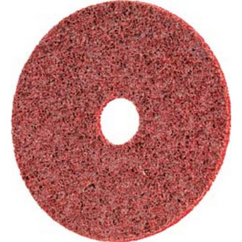 Disque auto-agrippant, Ø de 125 mm avec centrage, grain céramique, Degré de finesse : moyen, Couleur rouge