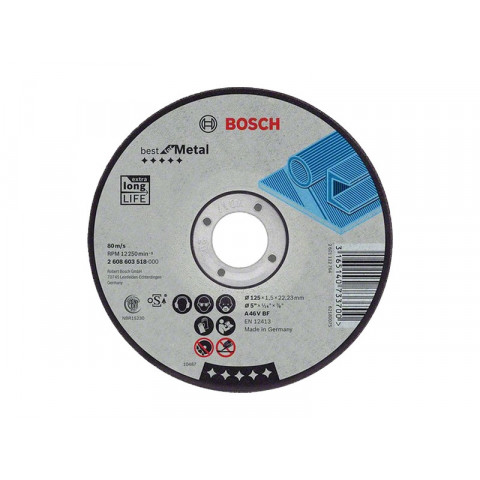 1 disque à tronçonner pour métaux à moyeu déporté Ø230mm BOSCH 2608603531