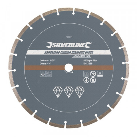 Disque diamanté à tronçonner le grès - Segmenté 300 x 20 mm