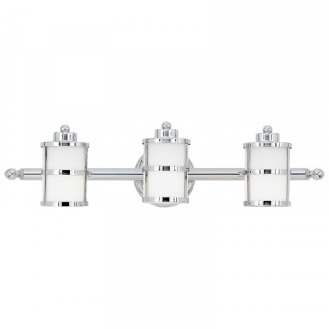 Applique tranquil bay, chrome et verre, 3 ampoules