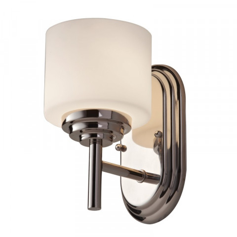 Applique malibu, chrome poli et verre opale, 1 ampoule