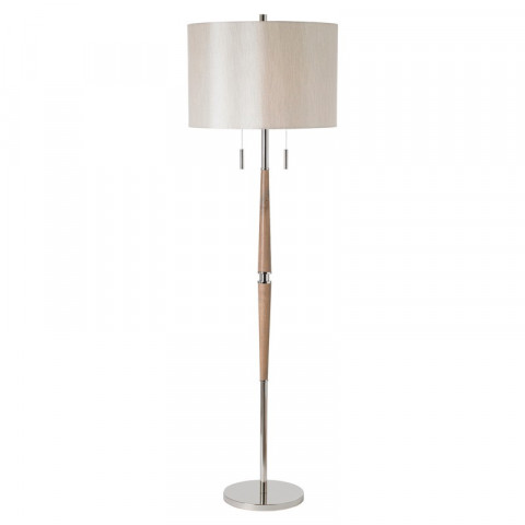 Lampadaire altesse, bois, avec abat-jour