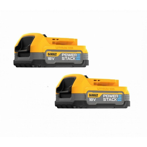 Pack 2 batteries DEWALT POWERSTACK XR - 2 batteries 18V 1.7Ah - DCBP034E2-XJ