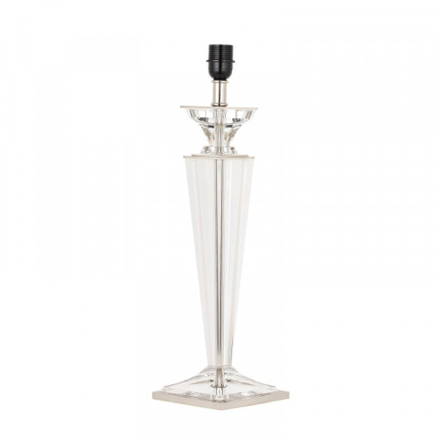 Base de lampe porter rhodes, cristal et nickel (sans abat-jour)