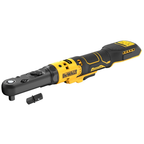 Clé à cliquet DEWALT XR 18V Brushless - Têtes interchangeables 1/4', 3/8' et porte-embout hexagonal 1/4' - DCF510N-XJ