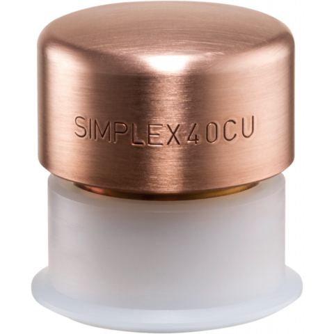 Embouts simplex avec douille plastique dur, ø 40, cuivre