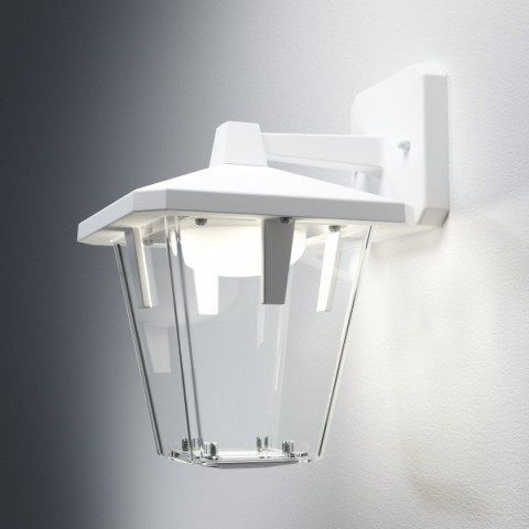 Endura style boule lanterne applique extérieure 10 watt classic down - finition - blanc