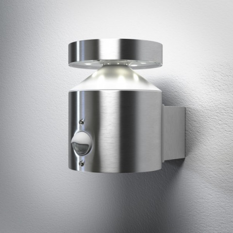 Endura style cylindrique applique extérieure 6 watt détecteur acier inoxydable