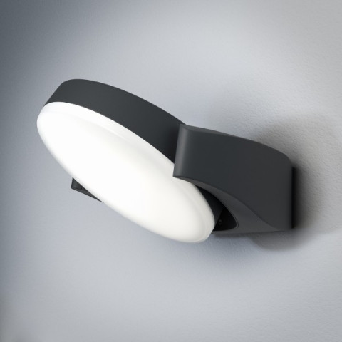 Endura style spot ovale applique extérieure 8 watt gris