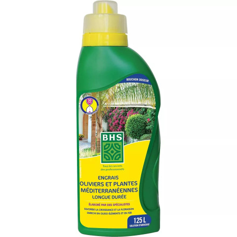 Engrais pour oliviers et plantes méditerranéennes – flacon de 500 ml - floraison et croissance optimales