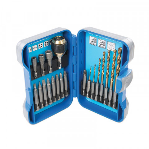 Ensemble d'accessoires de perçage et de vissage à changement rapide - 20 pcs