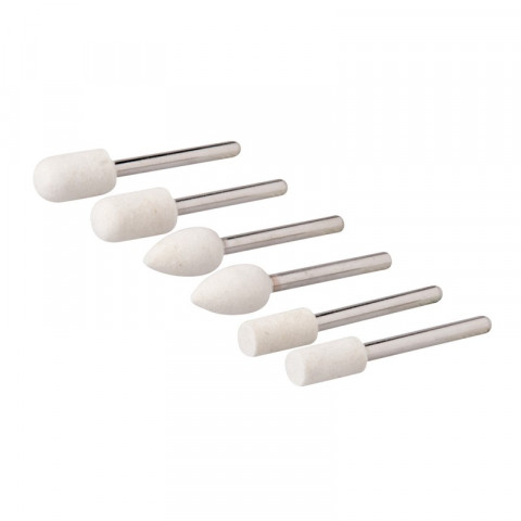 Ensemble de pointes de polissage en feutre pour outil rotatif 6 pcs - 6, 8 mm de diamètre