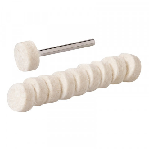 Ensemble de roues de polissage en feutre pour outil rotatif 11 pcs - 13 mm de diamètre