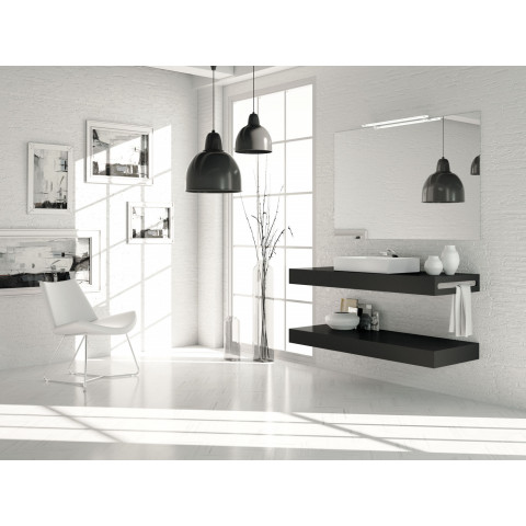 Ensemble de salle de bain suspendu future 08 120cm anthracite
