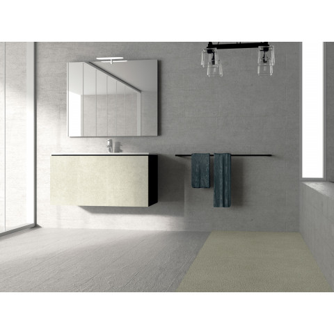 Ensemble de salle de bain gant 26 100cm noir et ciment