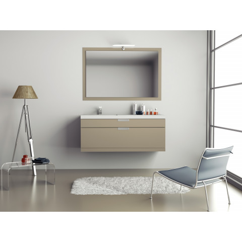 Meuble de salle de bain suspendu 120cm praga 23 - ensemble vison