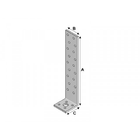 Equerre béton 400x40x40x2.0 ALSAFIX EB40040420