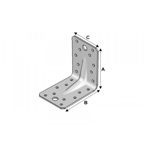 Equerre renforcée 90x90x65x2.5 ALSAFIX ER09090625