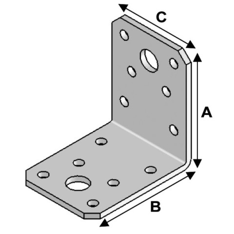 Equerre 60x60x45x2.5 Alsafix - EA06060430
