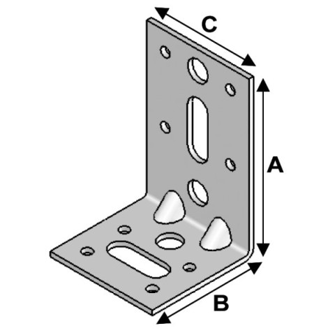 Equerre renforcée 90x60x60x2,5 Alsafix - ER08050525